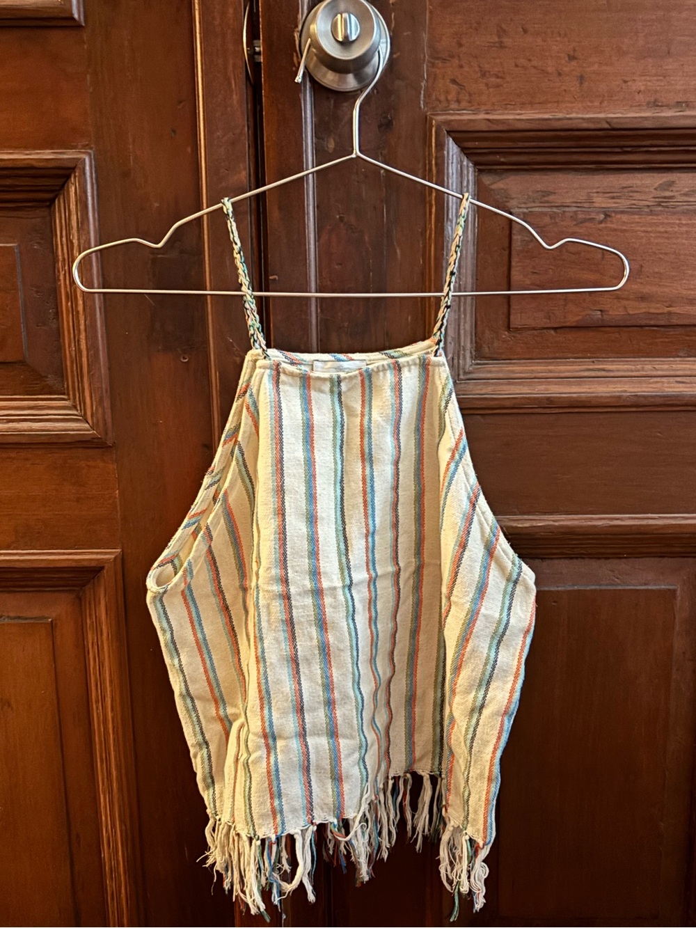 Halter Crop Top with Fringe